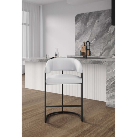 Manhattan Comfort Augusta Counter Stool in White CS018-WH